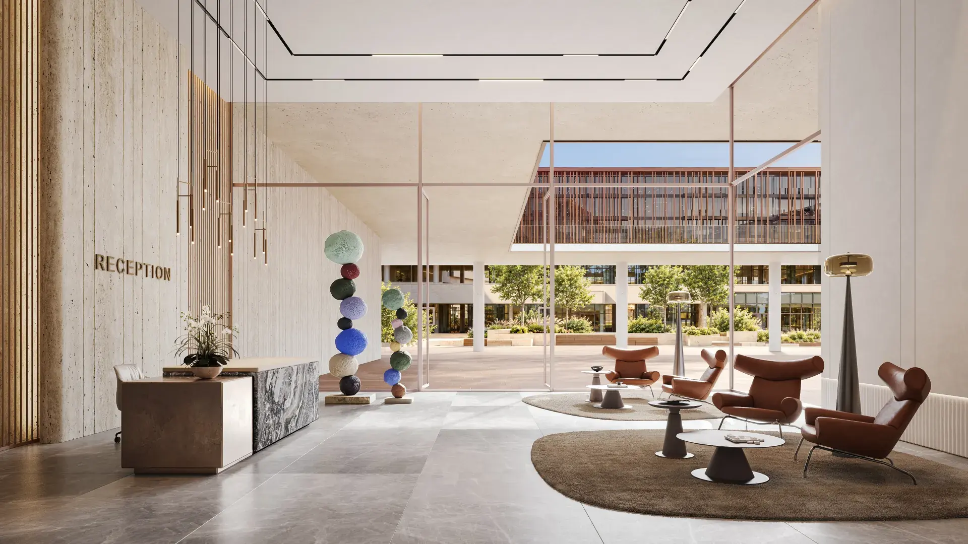 Reception lobby, The Yards Plaza
