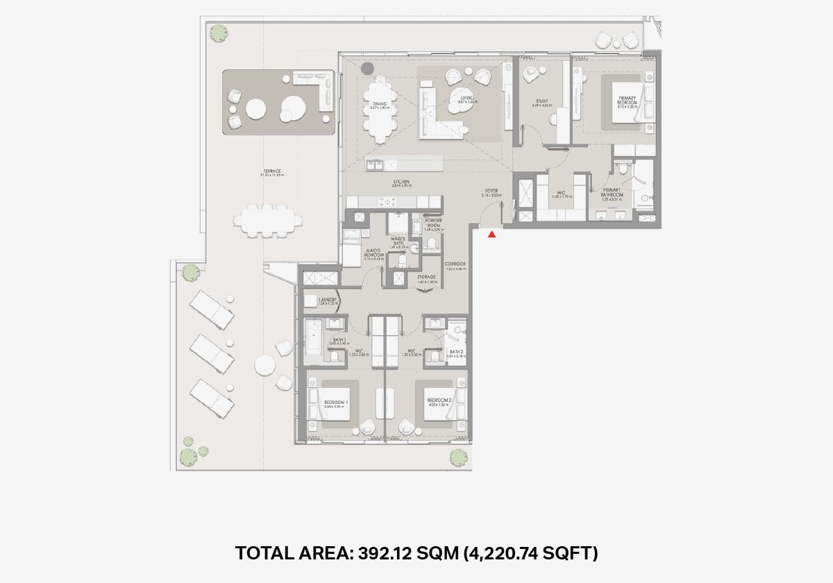 City Walk Crestlane 3 bedroom floor plan