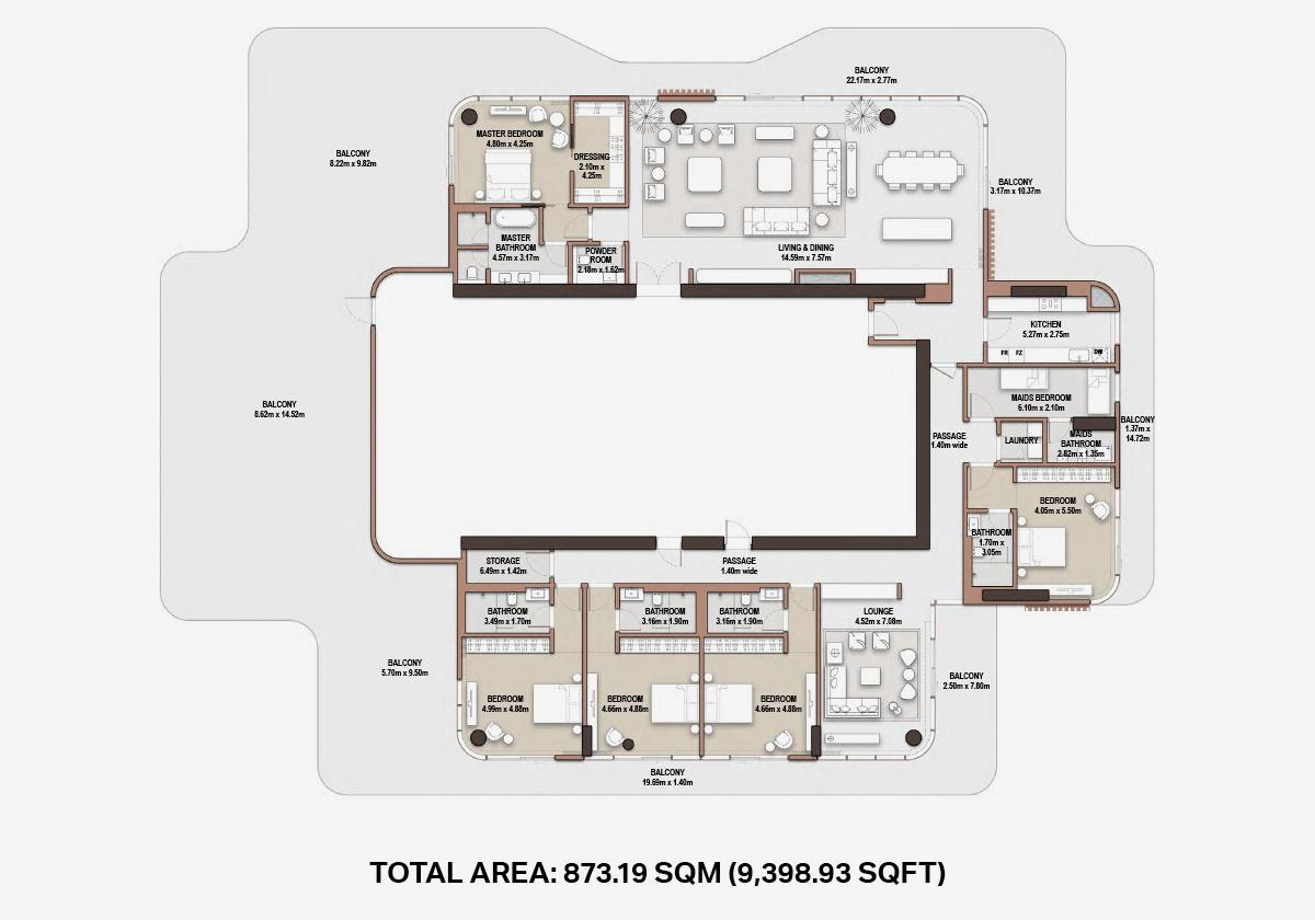 The Edit at d3 penthouse floor plan