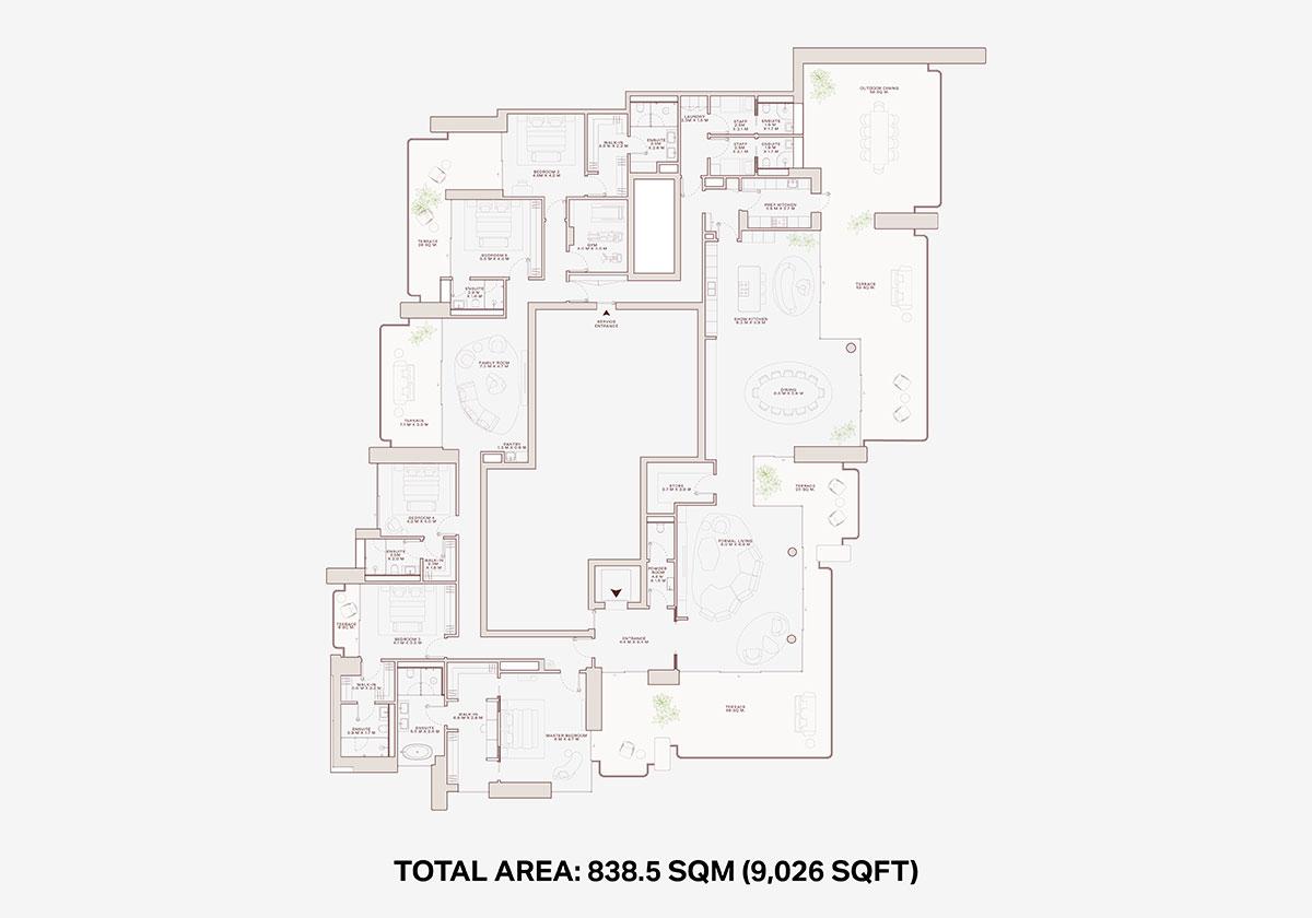 Solaya 5 bedroom floor plan