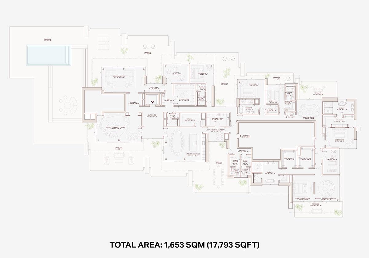 Solaya penthouse floor plan