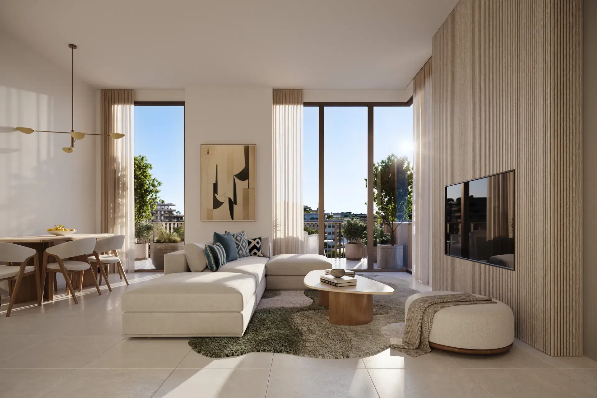 Open-plan living and dining area, Arancia Yards