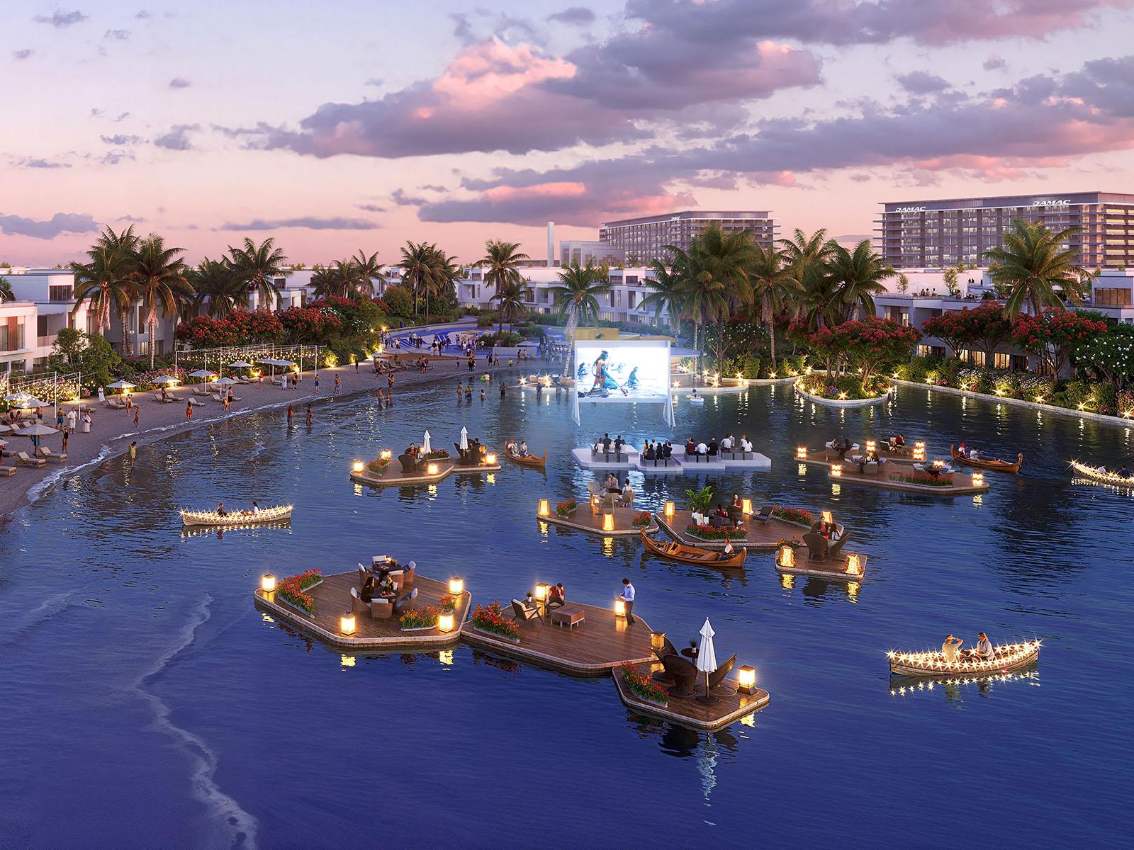 DAMAC Riverside island restaurant