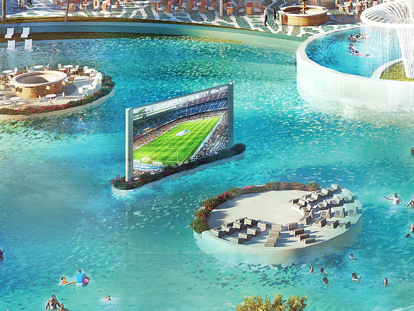 DAMAC Riverside Views floating stage