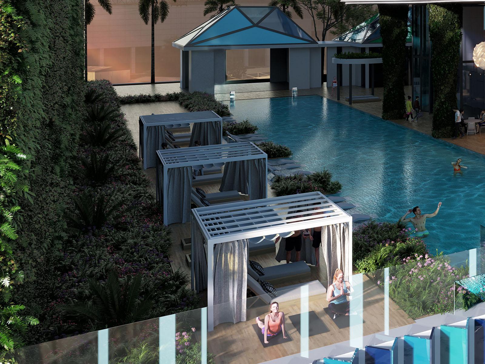 Chic Tower cabanas