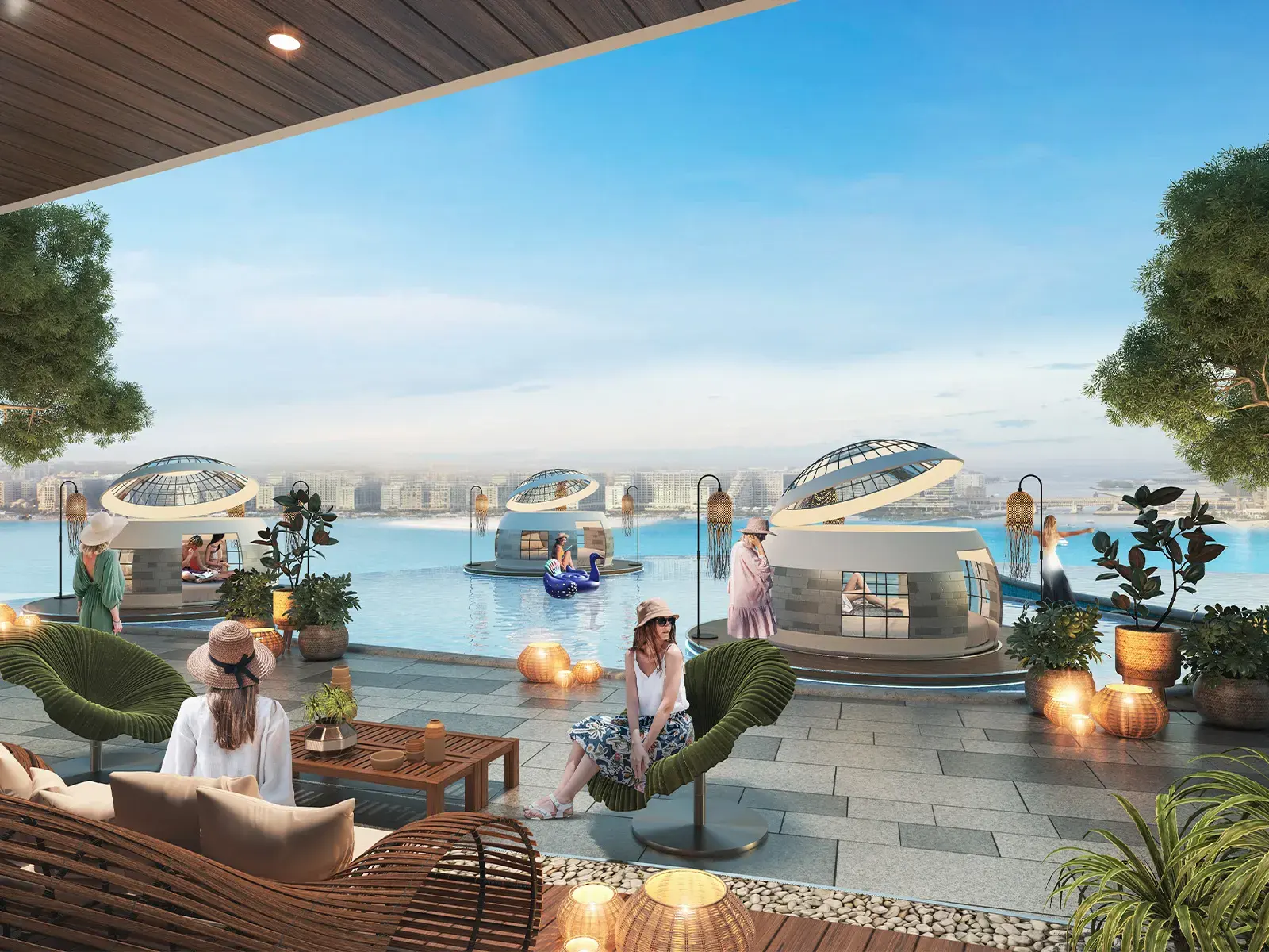 DAMAC Bay 2 by Cavalli floating relaxation pods