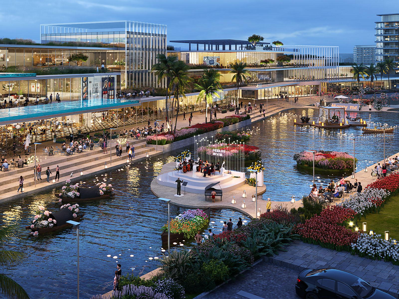 DAMAC Riverside floating stage