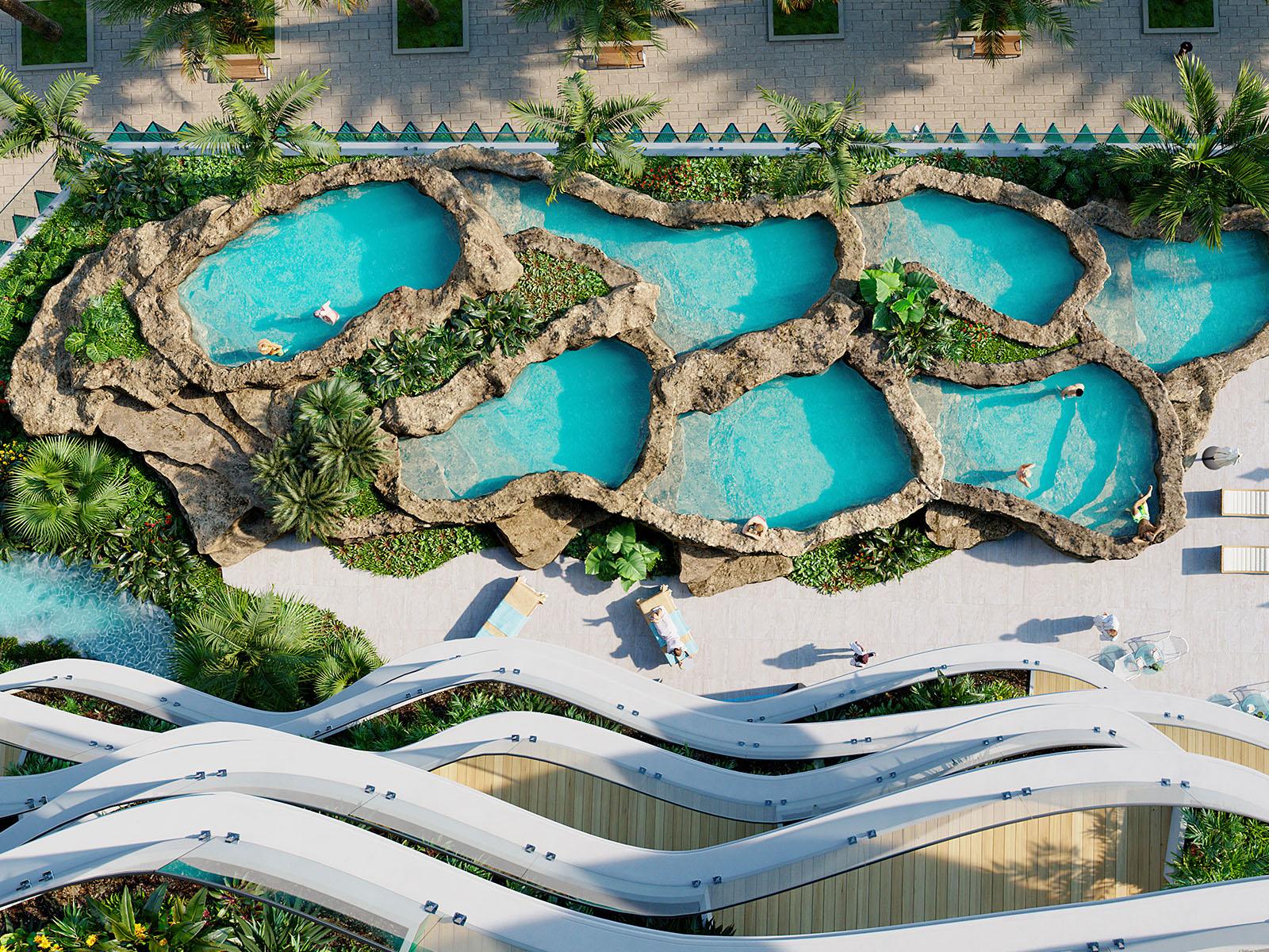 Chic Tower revitalising baths