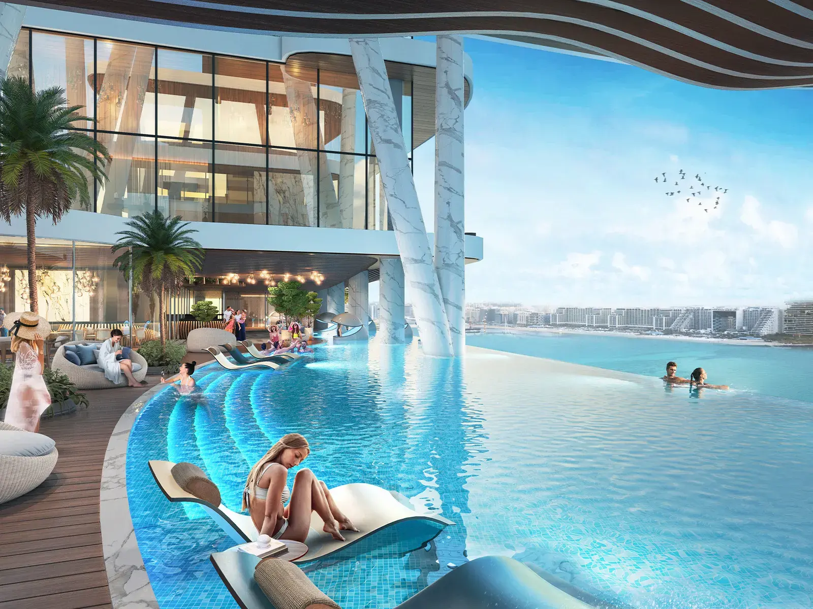 DAMAC Bay 2 by Cavalli infinity pool