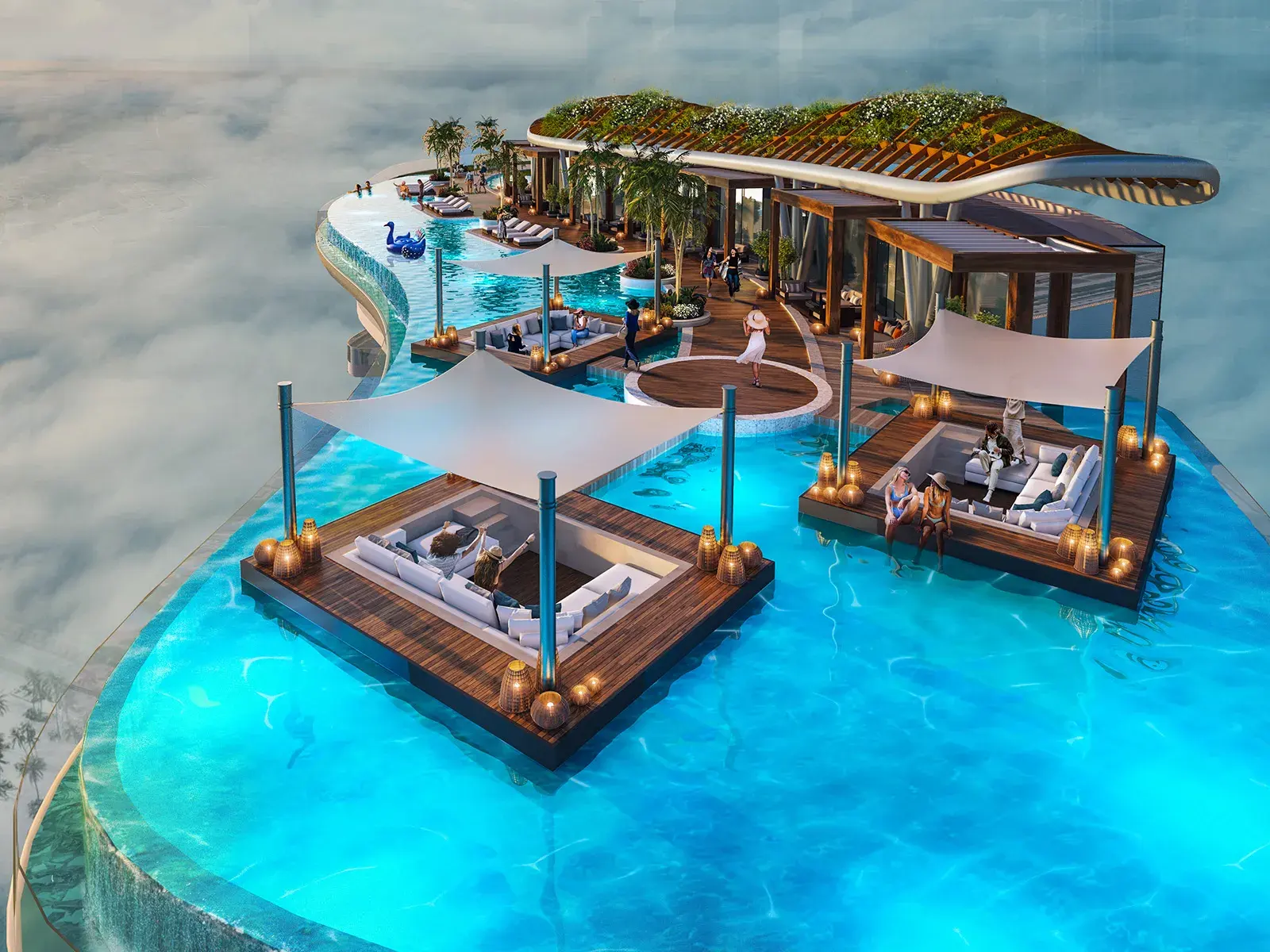 DAMAC Bay by Cavalli floating workstations